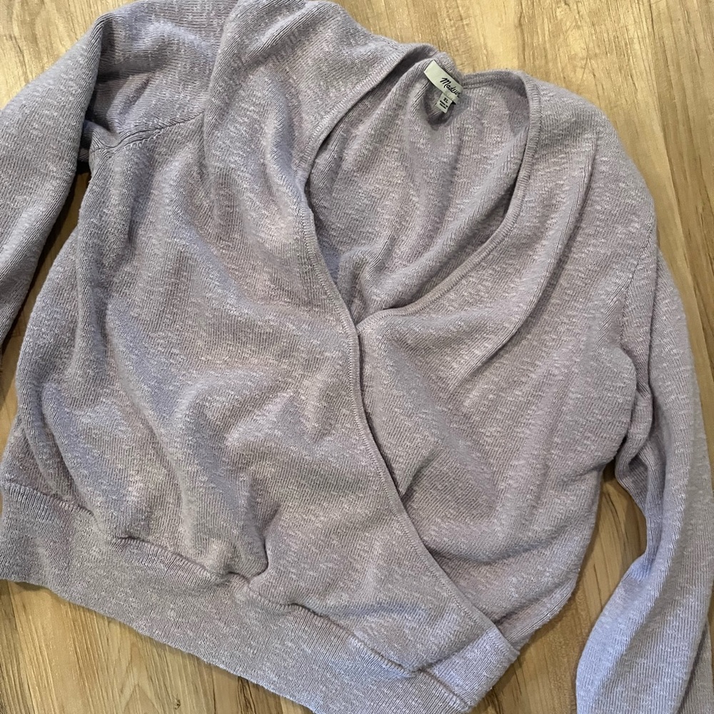 Madewell Wrapped Lilac Sweater